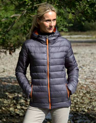 Result Ladies` Snow Bird Hooded Jacket, Black/Lime, 2XL (18) bedrucken, Art.-Nr. 894331717