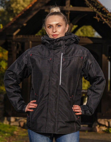 Result Denim Texture Rugged Jacket, Navy, XS bedrucken, Art.-Nr. 898332002