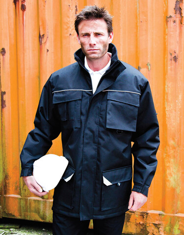 Result Work-Guard Sabre Long Coat, Black, S bedrucken, Art.-Nr. 901331013