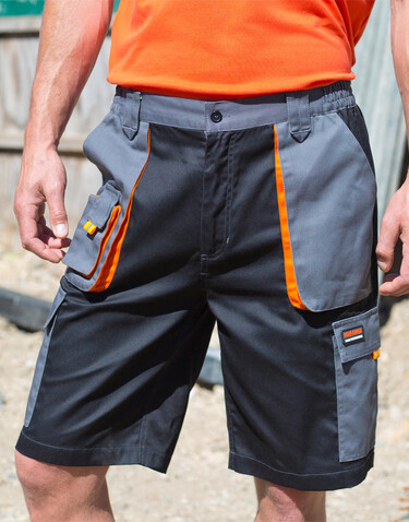 Result LITE Short, Grey/Black/Orange, M bedrucken, Art.-Nr. 919331823