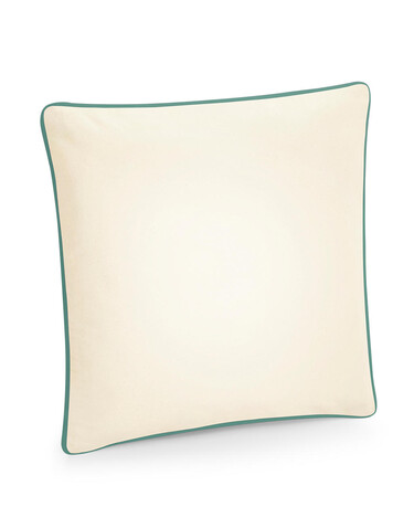 Westford Mill Fairtrade Cotton Piped Cushion Cover, Natural/Sage Green, One Size bedrucken, Art.-Nr. 924280750