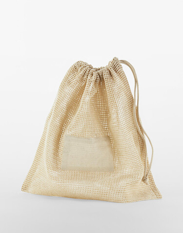 Westford Mill Organic Cotton Mesh Sacks, Natural, XS bedrucken, Art.-Nr. 928280082