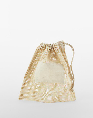 Westford Mill Organic Cotton Mesh Sacks, Natural, XS bedrucken, Art.-Nr. 928280082