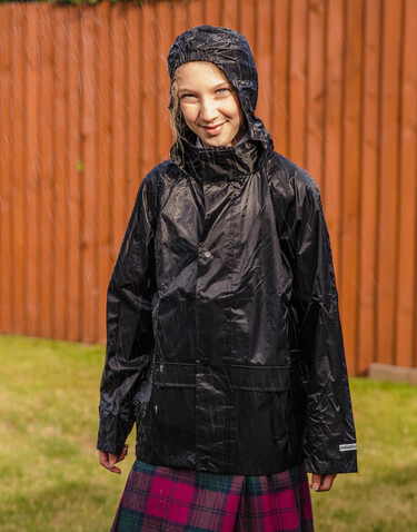 Result Junior StormDri Jacket, Black, S (5-6) bedrucken, Art.-Nr. 929331013