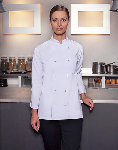 Karlowsky Chef Jacket Basic Unisex, White, M bedrucken, Art.-Nr. 936670004