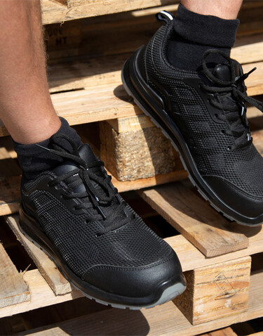 Result All Black Safety Trainer - size 3, Black, 3 (36) bedrucken, Art.-Nr. 938331010