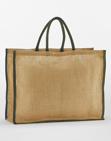 Westford Mill Natural Starched Jute Market Shopper, Natural/Orange Rust, One Size bedrucken, Art.-Nr. 939280810