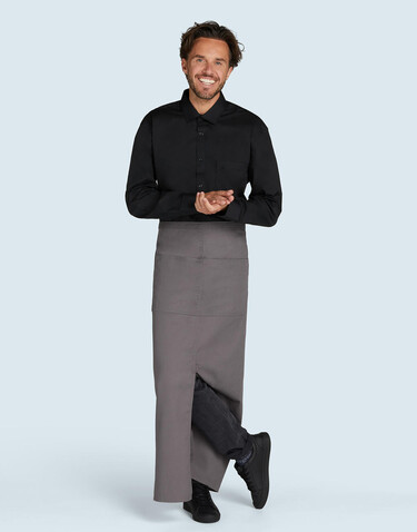 SG ACCESSORIES - BISTRO BERLIN Long Bistro Apron with Vent and Pocket, White, One Size bedrucken, Art.-Nr. 941590000