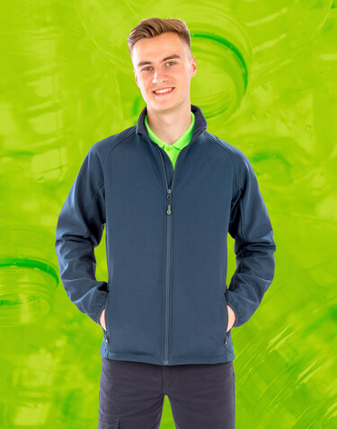 Result Men`s Recycled 2-Layer Printable Softshell Jacket, Black, S bedrucken, Art.-Nr. 957331013