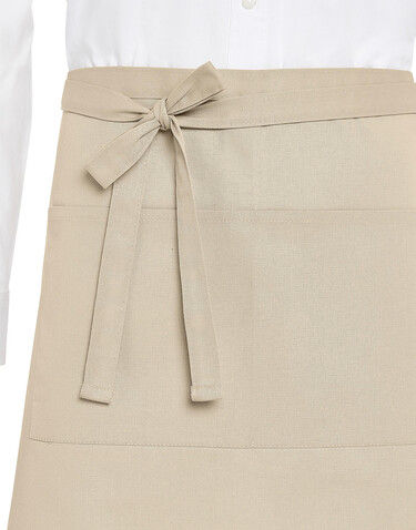 SG ACCESSORIES - BISTRO ROME - Recycled Bistro Apron with Pocket, White, One Size bedrucken, Art.-Nr. 958590000