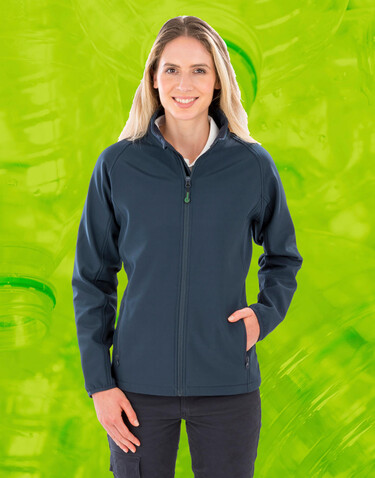 Result Women`s Recycled 2-Layer Printable Softshell Jkt, Black, XS bedrucken, Art.-Nr. 960331012