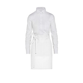 SG ACCESSORIES - BISTRO BRUSSELS - Short Recycled Bistro Apron with Pocket, White, One Size bedrucken, Art.-Nr. 960590000