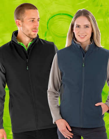Result Men`s Recycled 2-Layer Printable Softshell B/W, Black, S bedrucken, Art.-Nr. 961331013