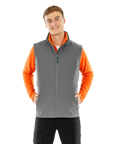 Result Men`s Recycled 2-Layer Printable Softshell B/W, Black, S bedrucken, Art.-Nr. 961331013