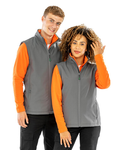 Result Men`s Recycled 2-Layer Printable Softshell B/W, Black, S bedrucken, Art.-Nr. 961331013