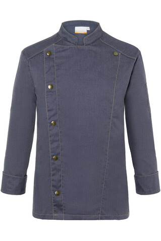 Karlowsky Kochjacke Jeans-Style, Vintage Black, 64 (3XL) bedrucken, Art.-Nr. 962671129