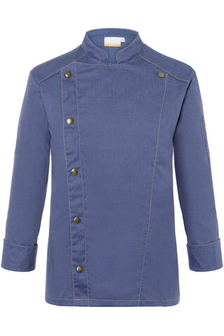 Karlowsky Kochjacke Jeans-Style, Vintage Blue, 60 (2XL) bedrucken, Art.-Nr. 962672127
