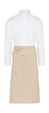 SG ACCESSORIES - BISTRO PROVENCE - Bistro Apron with Pocket, Natural, One Size bedrucken, Art.-Nr. 964590080