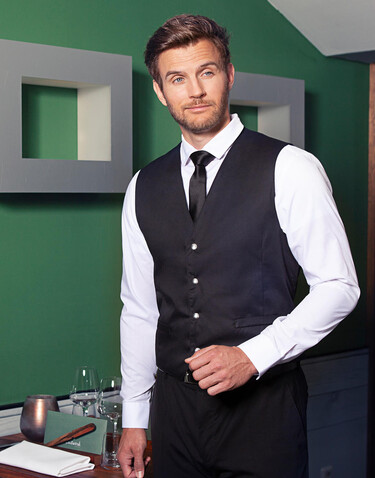 Karlowsky Men`s Waistcoat Kai, Black, 58 (XL) bedrucken, Art.-Nr. 964671016