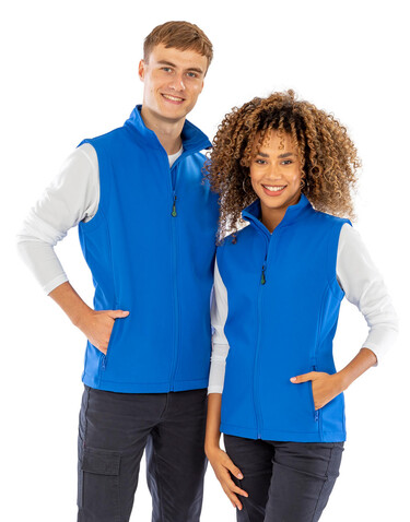 Result Women`s Recycled 2-Layer Printable Softshell B/W, Royal, S bedrucken, Art.-Nr. 965333003
