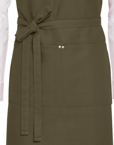 SG ACCESSORIES - BISTRO PROVENCE - Crossover Eyelets Bib Apron with Pocket, Natural, One Size bedrucken, Art.-Nr. 965590080