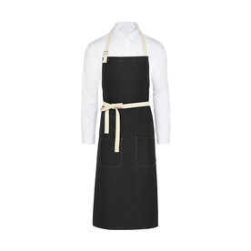 SG ACCESSORIES - BISTRO SANTORINI - Contrasted Bib Apron with Pocket, Black, One Size bedrucken, Art.-Nr. 966591010 SG ACCESSORIES - BISTRO SANTORINI - Contrasted Bib Apron with Pocket, Black, One Size bedrucken, Art.-Nr. 966591010