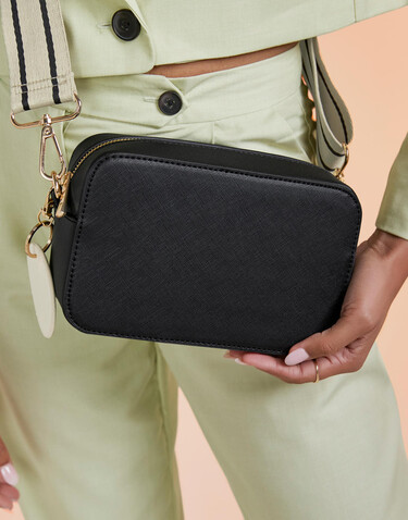 Bag Base Boutique Structured Cross Body Bag, Black, One Size bedrucken, Art.-Nr. 967291010