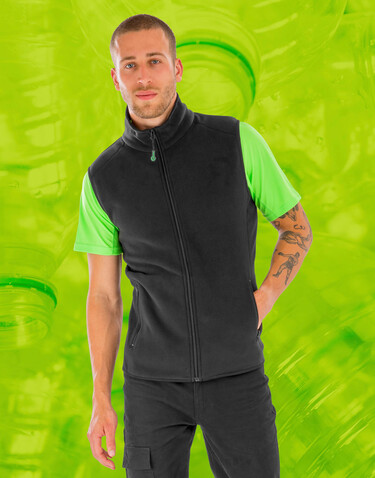 Result Recycled Fleece Polarthermic Bodywarmer, Black, XS bedrucken, Art.-Nr. 969331012