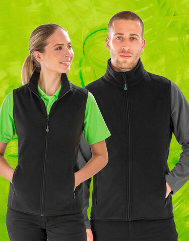 Result Recycled Fleece Polarthermic Bodywarmer, Black, XS bedrucken, Art.-Nr. 969331012