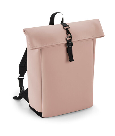 Bag Base Matte PU Rolltop Backpack, Nude Pink, One Size bedrucken, Art.-Nr. 977297100