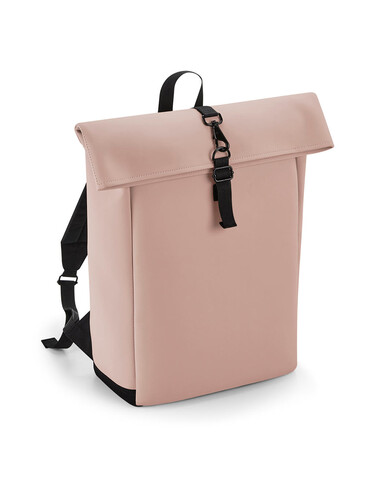 Bag Base Matte PU Rolltop Backpack, Nude Pink, One Size bedrucken, Art.-Nr. 977297100