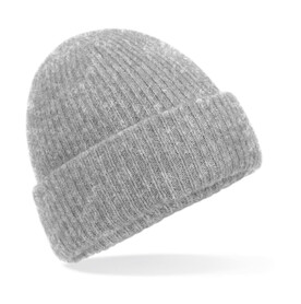 Beechfield Cosy Ribbed Beanie, Grey Marl, One Size bedrucken, Art.-Nr. 978691390