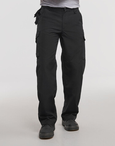 Russell Europe Heavy Duty Workwear Trouser Length 34, Black, 46&quot; (117cm) bedrucken, Art.-Nr. 980001010