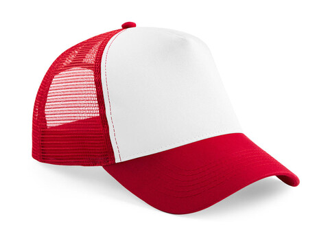 Beechfield Junior Snapback Trucker, Classic Red/White, One Size bedrucken, Art.-Nr. 981694550