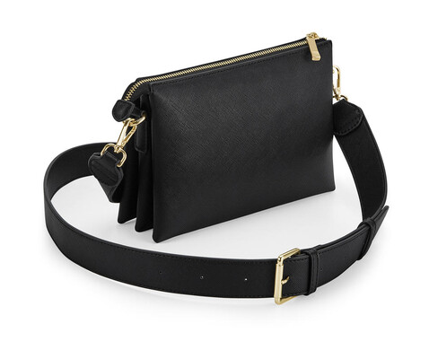 Bag Base Boutique Soft Cross Body Bag, Black, One Size bedrucken, Art.-Nr. 982291010