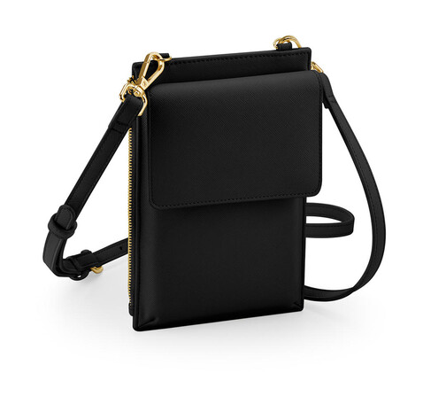 Bag Base Boutique Cross Body Phone Pouch, Black, One Size bedrucken, Art.-Nr. 990291010