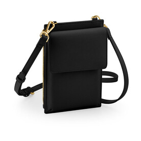 Bag Base Boutique Cross Body Phone Pouch, Black, One Size bedrucken, Art.-Nr. 990291010