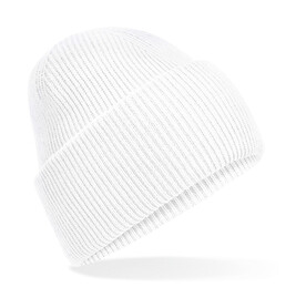 Beechfield Classic Engineered Deep Cuffed Beanie, White, One Size bedrucken, Art.-Nr. 990690000