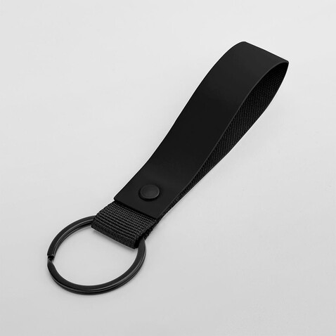 Bag Base Matte PU Keyring, Black, One Size bedrucken, Art.-Nr. 992291010