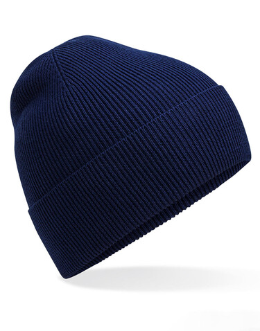 Beechfield Organic Cotton Fine Knit Beanie, Black, One Size bedrucken, Art.-Nr. 993691010