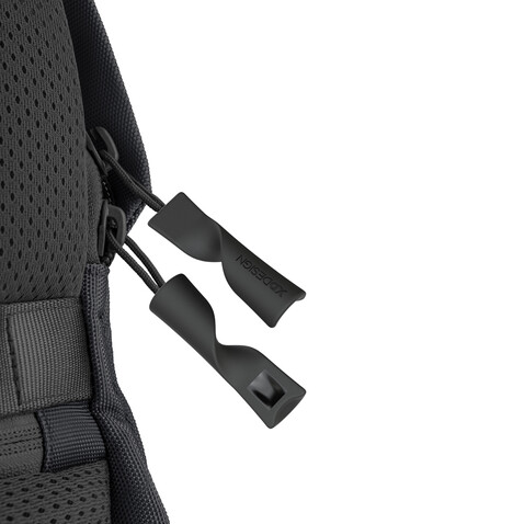 Bobby Soft, Anti-Diebstahl-Rucksack schwarz, grün bedrucken, Art.-Nr. P705.791