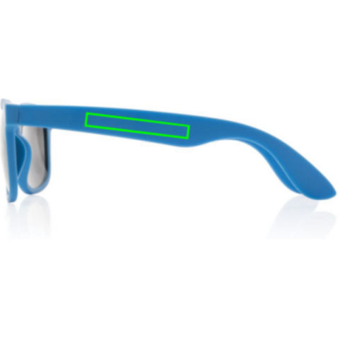 Sonnenbrille aus RCS recyceltem PP-Kunststoff blau bedrucken, Art.-Nr. P453.895