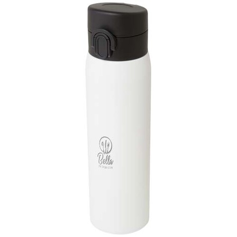 Sika 450 ml RCS-zertifizierte Isolierflasche aus recyceltem Edelstahl, weiss bedrucken, Art.-Nr. 10078801