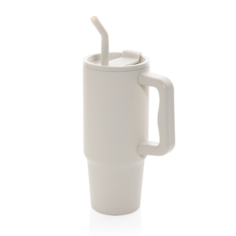 Embrace Deluxe Becher aus RCS recyceltem Edelstahl 900ml beige bedrucken, Art.-Nr. P437.3019