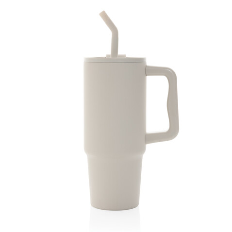 Embrace Deluxe Becher aus RCS recyceltem Edelstahl 900ml beige bedrucken, Art.-Nr. P437.3019