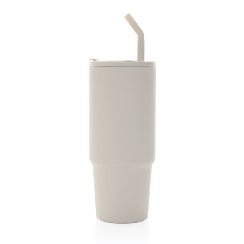 Embrace Deluxe Becher aus RCS recyceltem Edelstahl 900ml beige bedrucken, Art.-Nr. P437.3019