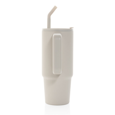 Embrace Deluxe Becher aus RCS recyceltem Edelstahl 900ml beige bedrucken, Art.-Nr. P437.3019
