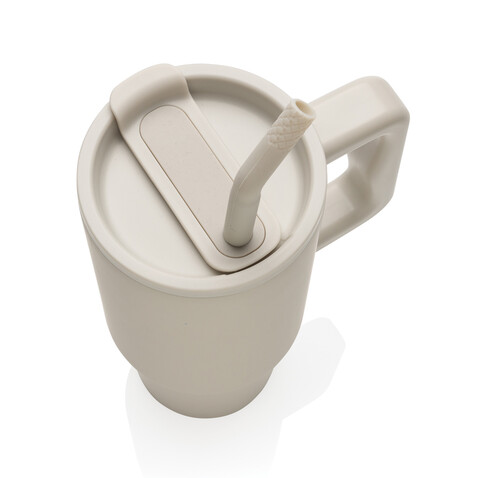 Embrace Deluxe Becher aus RCS recyceltem Edelstahl 900ml beige bedrucken, Art.-Nr. P437.3019