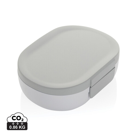 Avira Atlas Lunchbox aus RCS recyceltem PP 700ml weiß, grau bedrucken, Art.-Nr. P438.073