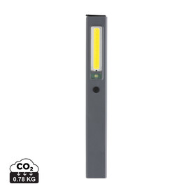 Gear X USB aufladbare Inspektionsleuchte aus RCS Kunststoff grau bedrucken, Art.-Nr. P513.182 Gear X USB aufladbare Inspektionsleuchte aus RCS Kunststoff grau bedrucken, Art.-Nr. P513.182